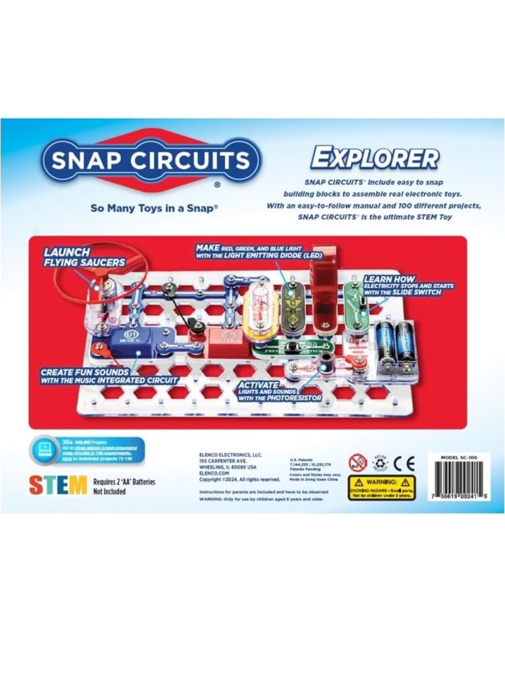 NIB Snap Circuits Jr. SC-100 Electronics Exploration Kit, Over 100 Projects - Picture 2 of 4